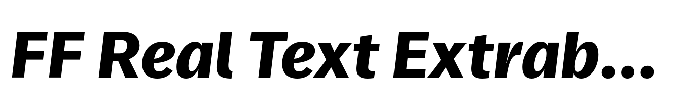 FF Real Text Extrabold Italic